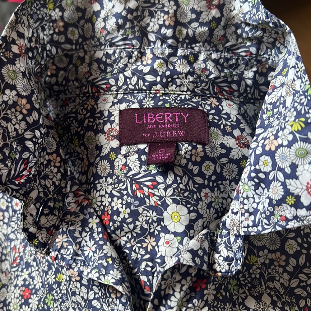 J. Crew x LIBERTY of London Art fabrics in June’s Meadow, Size 0